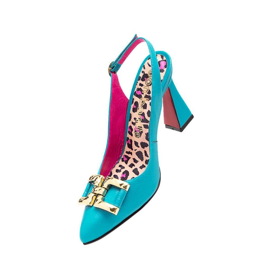 Shoes Bon-Bonite | Turquoise Leather Heel