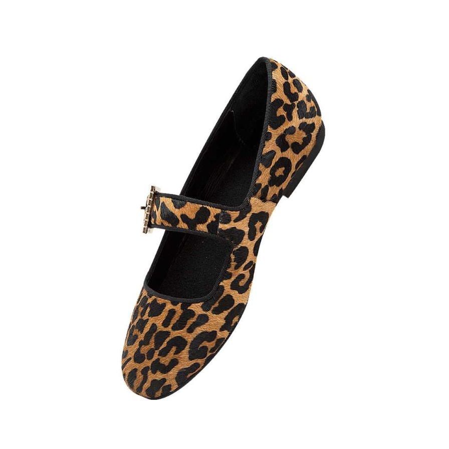 Shoes Bon-Bonite | Baleta In Animal Print Hair (The Background Finish Is Natural And May Vary Depending On The Skin)