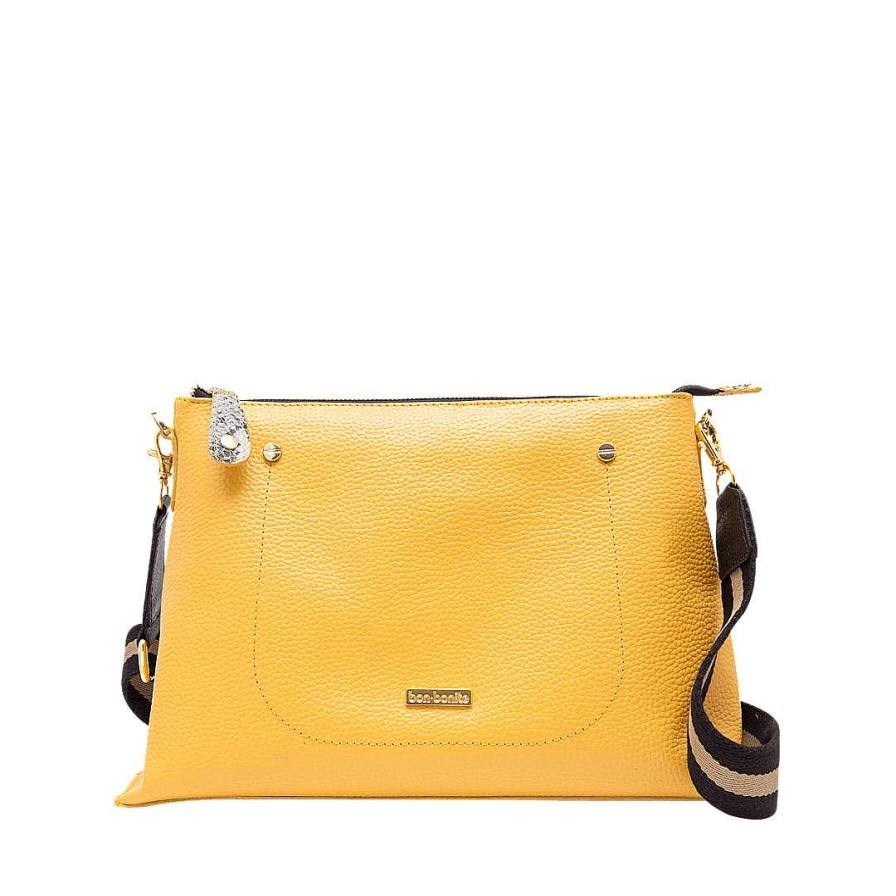 Handbags Bon-Bonite | Imperial Yellow Leather Hands Free