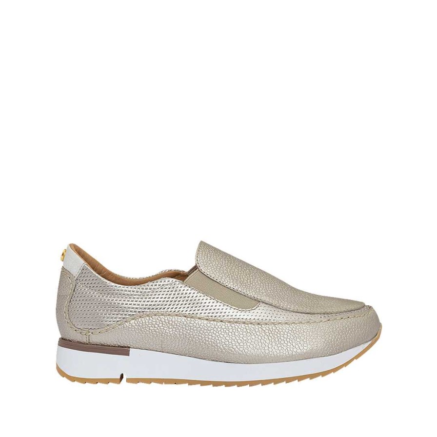 Shoes Bon-Bonite | Tennis Shoes With Platinum Color Elastics In Leather