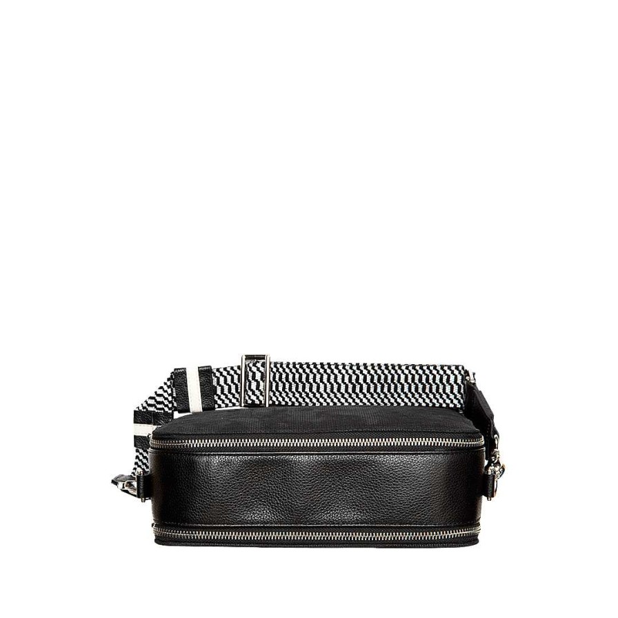 Handbags Bon-Bonite | Hands Free In Onyx Black Leather