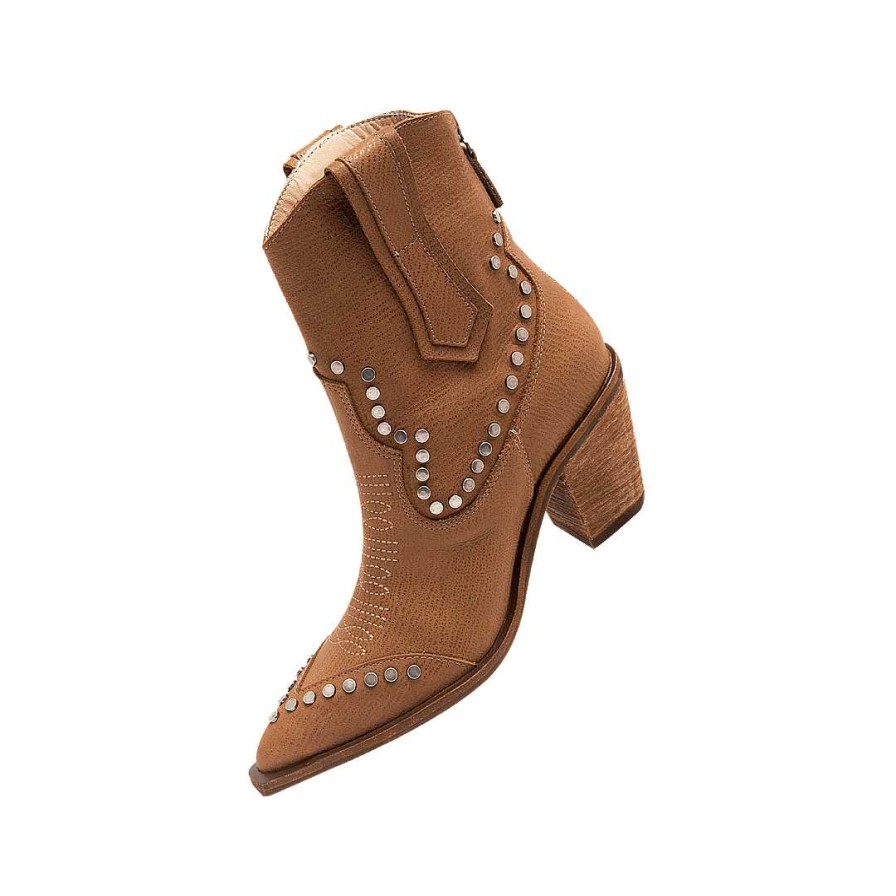 Shoes Bon-Bonite | Tan Leather Ankle Boot