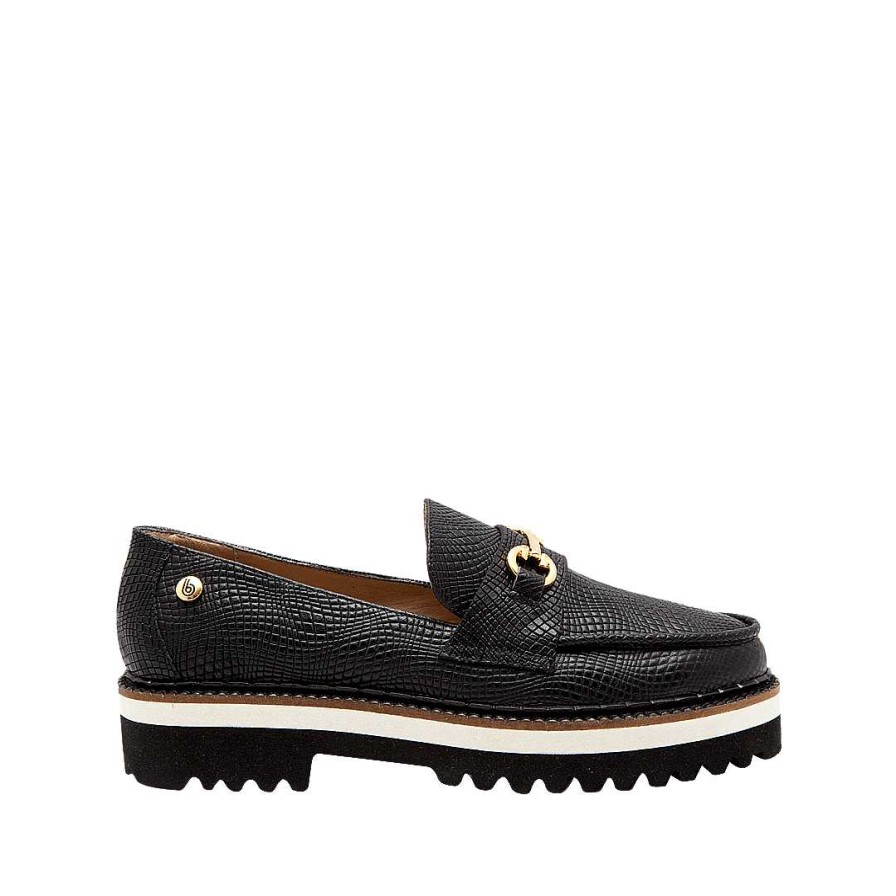 Shoes Bon-Bonite | Black Onyx Leather Moccasin