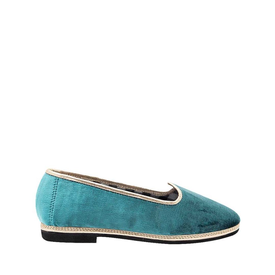 Shoes Bon-Bonite | Emerald Green Velvet Baleta