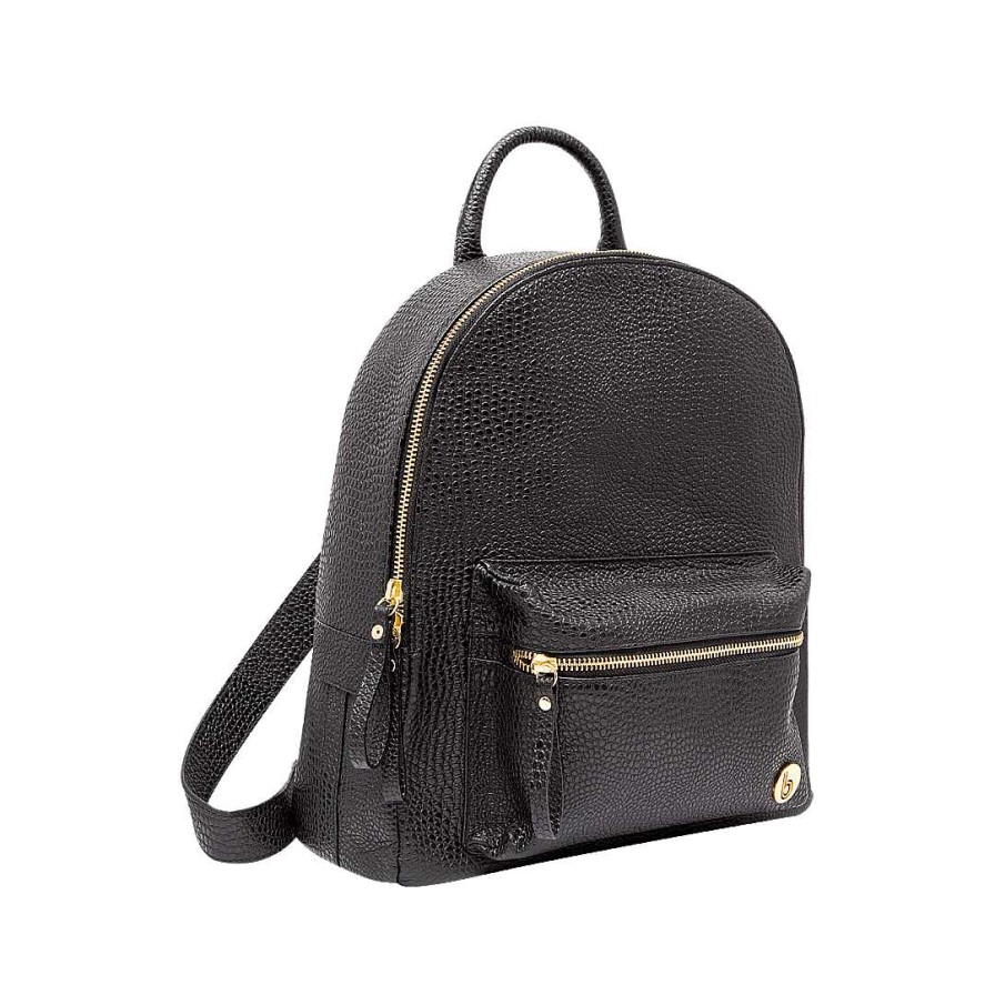 Handbags Bon-Bonite | Black Onyx Leather Backpack