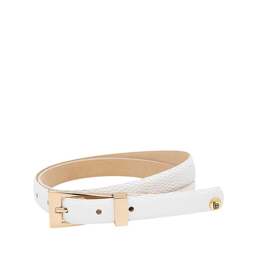 Belts Bon-Bonite | Pure White Leather Belt