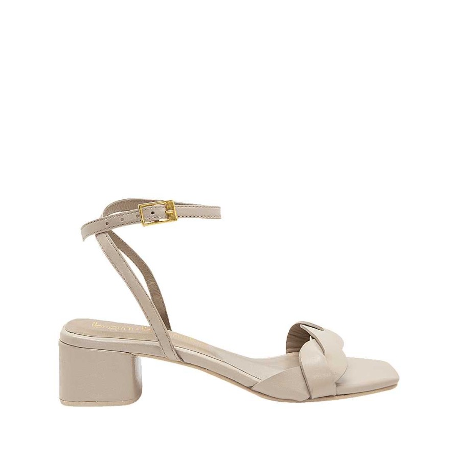 Shoes Bon-Bonite | Sand Leather Heeled Sandal