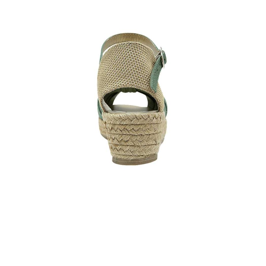 Shoes Bon-Bonite | Sabila Green Leather Espadrilles