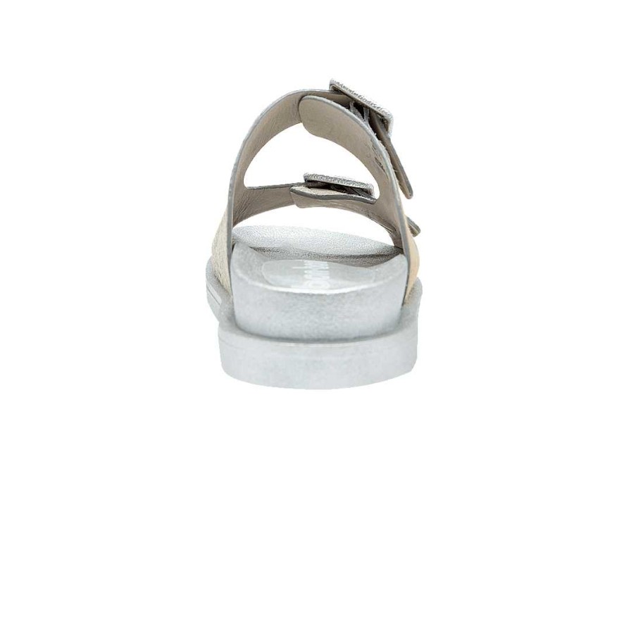 Shoes Bon-Bonite | Silver Gray Leather Sandal