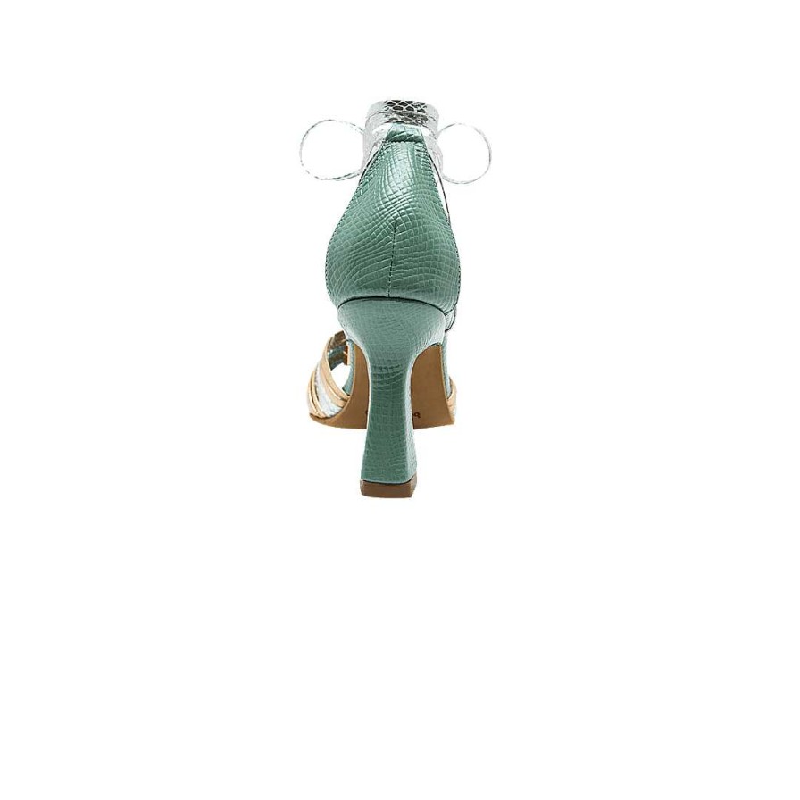 Shoes Bon-Bonite | Sabila Green Leather Heeled Sandal