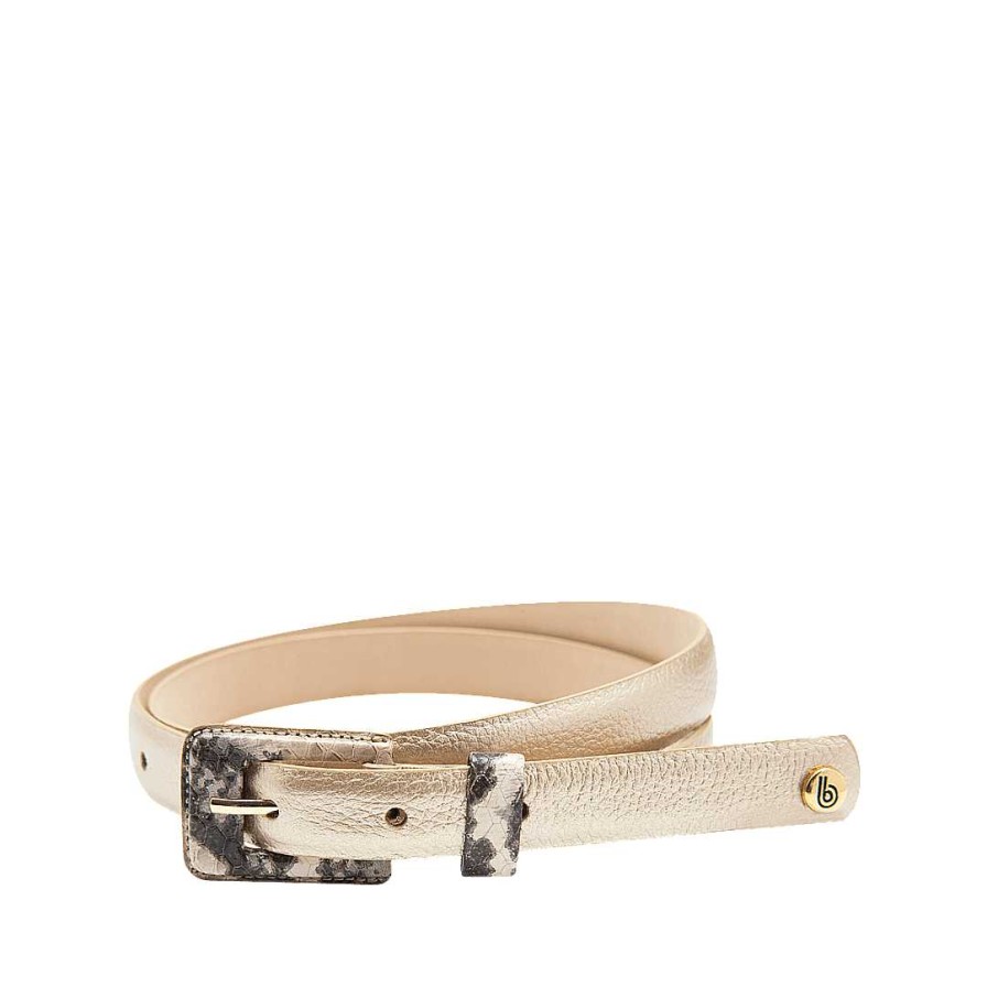 Belts Bon-Bonite | New Gold Color Leather Belt