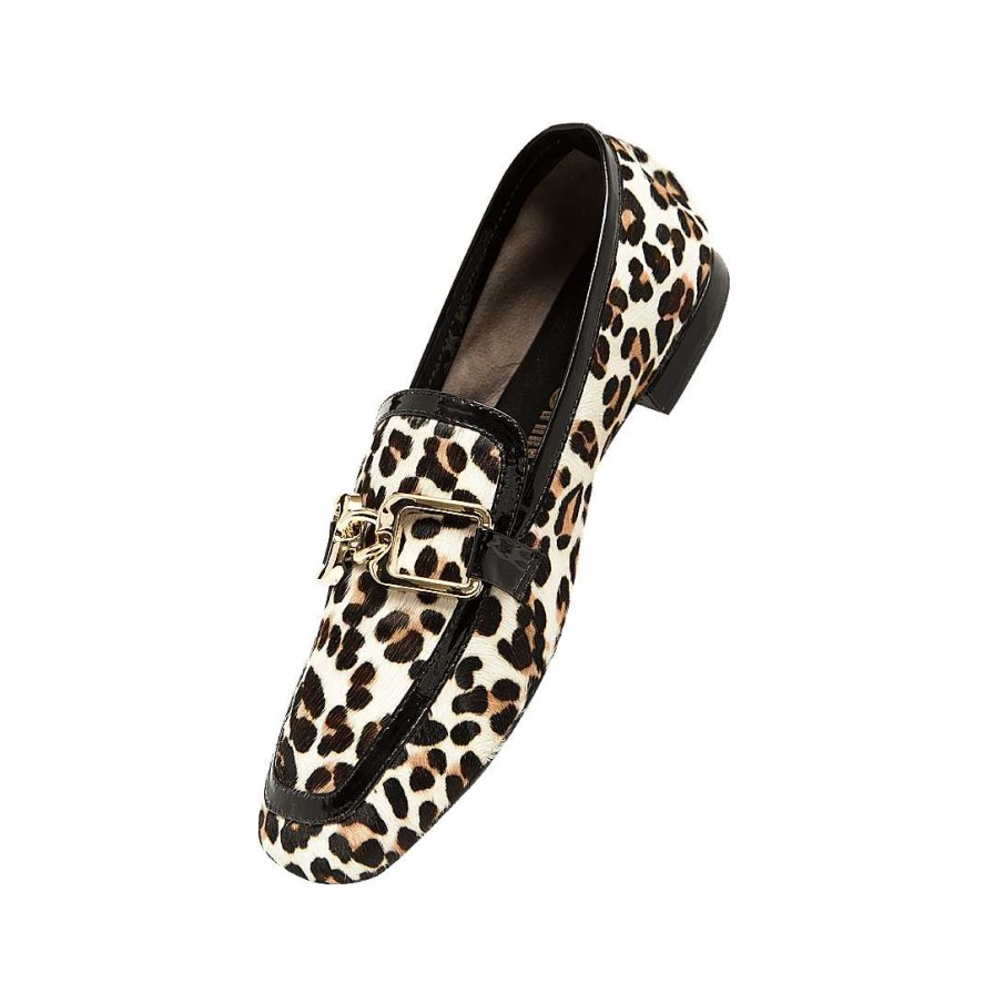 Shoes Bon-Bonite | Printed Leather Moccasin. (The Finish Of The Background Is Natural And May Vary Depending On The Skin)