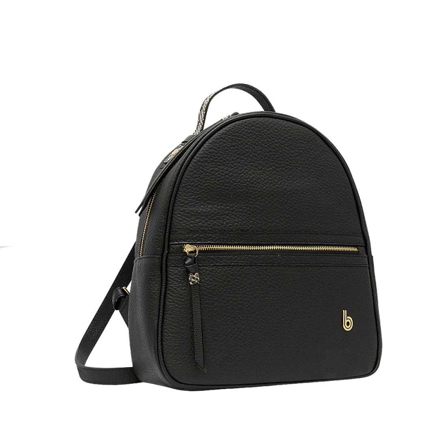 Handbags Bon-Bonite | Black Onyx Leather Backpack