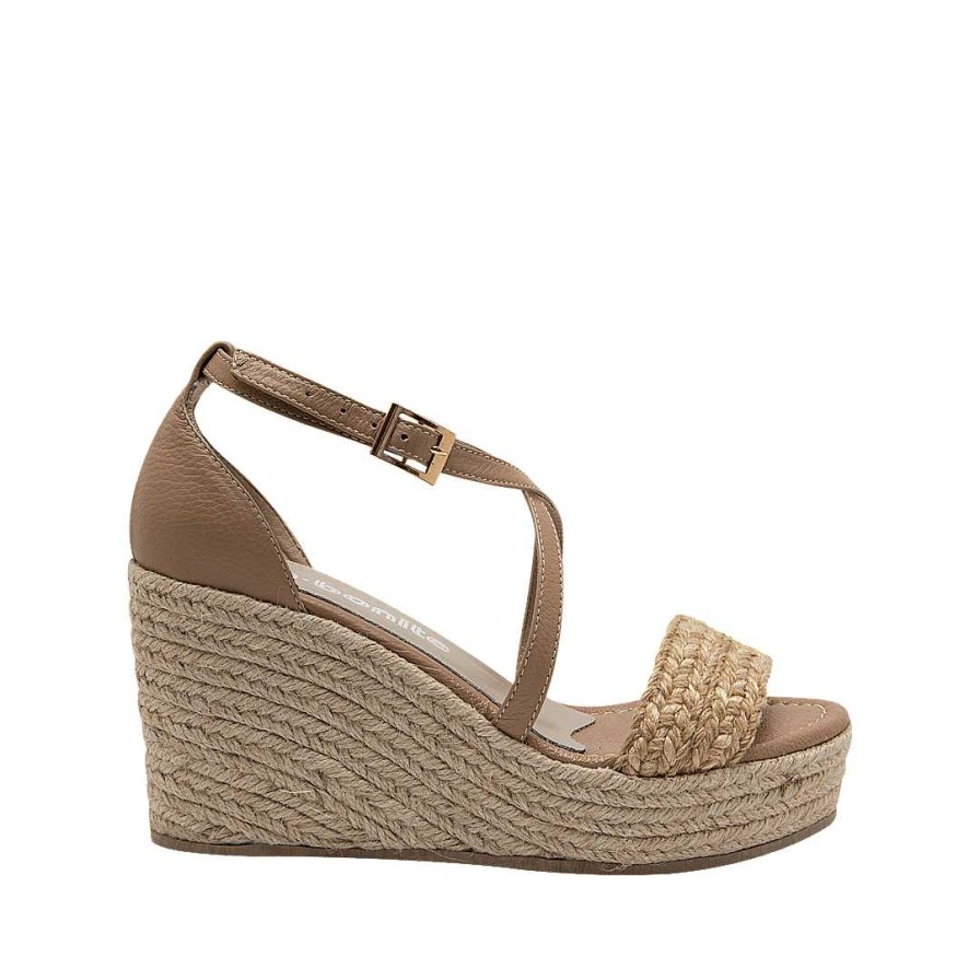 Shoes Bon-Bonite | Cappuccino Leather Espadrilles