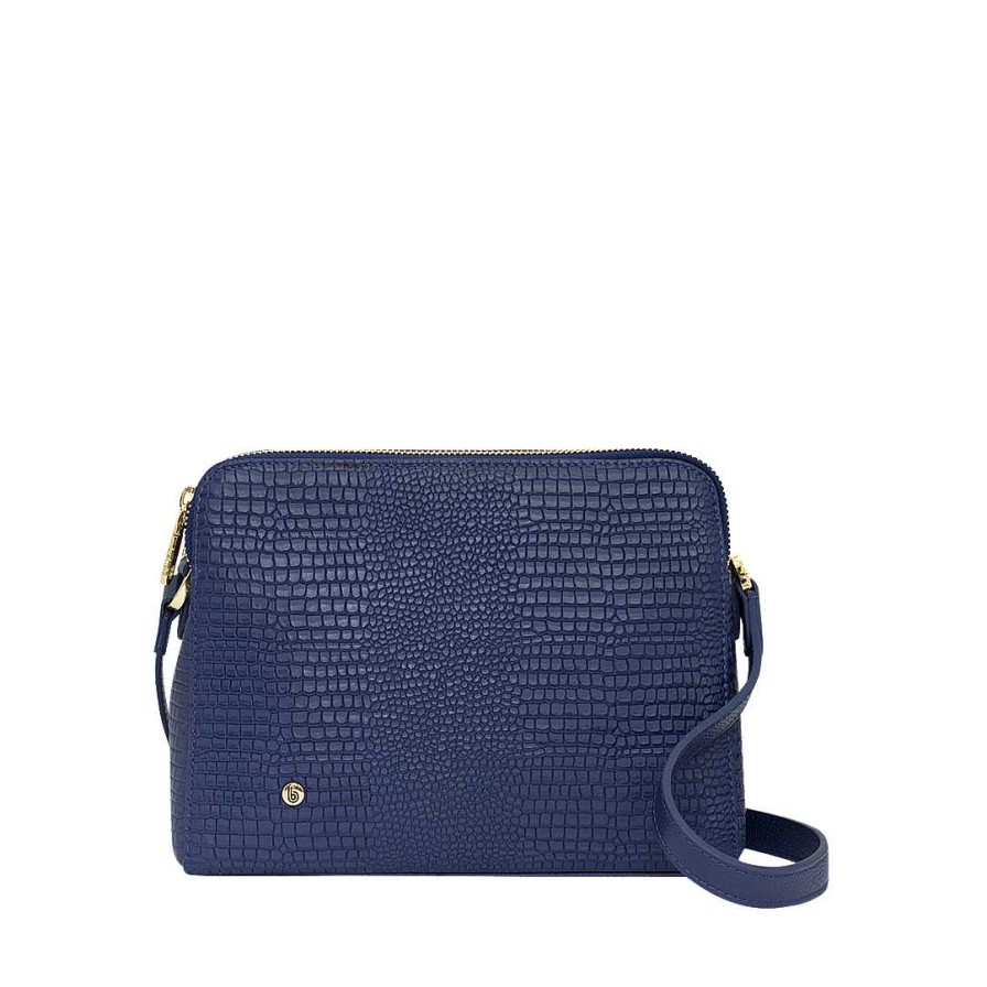 Handbags Bon-Bonite | Deep Blue Leather Hands-Free Bag