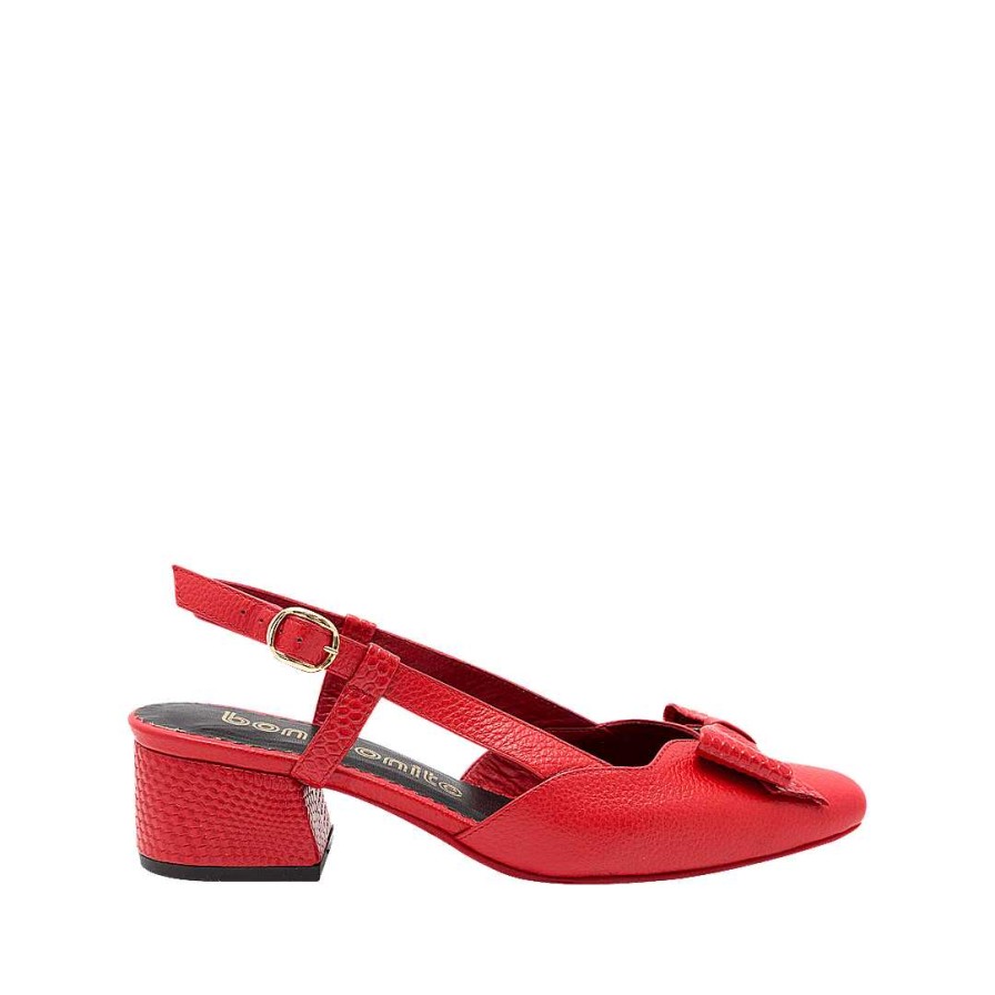 Shoes Bon-Bonite | Annatto Red Leather Heel