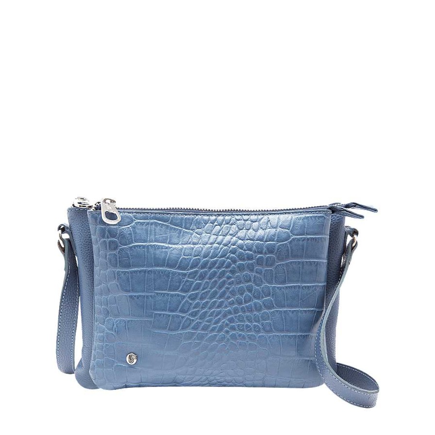 Handbags Bon-Bonite | Moon Blue Leather Hands Free