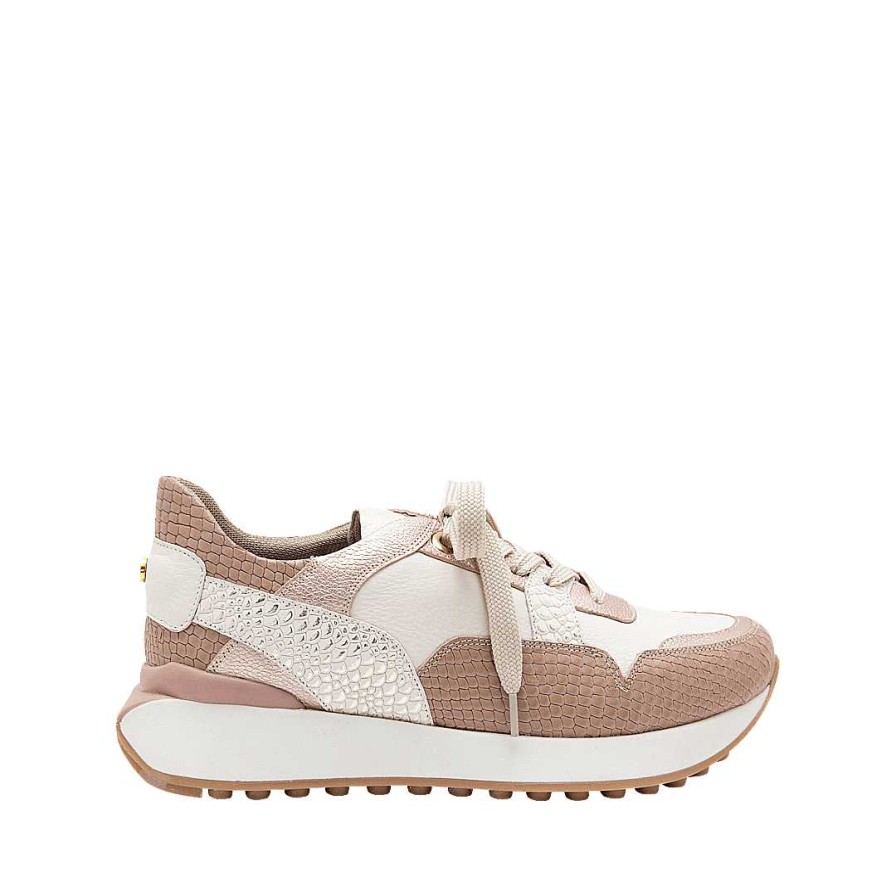 Shoes Bon-Bonite | Pure White Leather Tennis Shoes By Rosa Nude