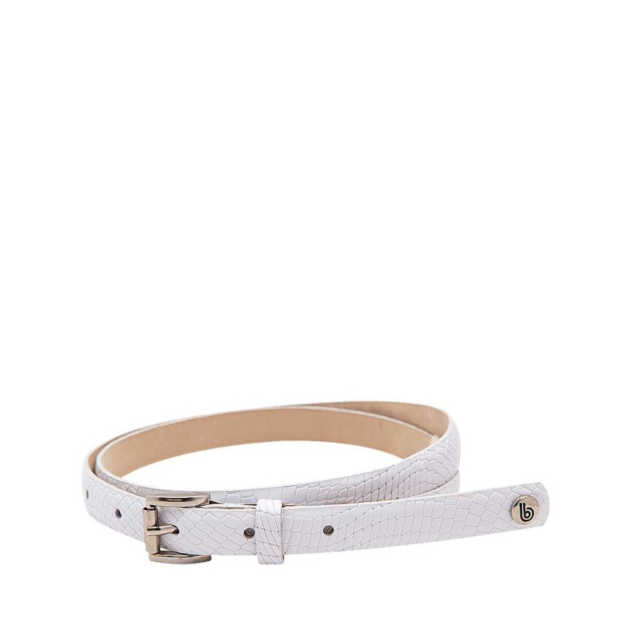 Belts Bon-Bonite | Pure White Leather Belt