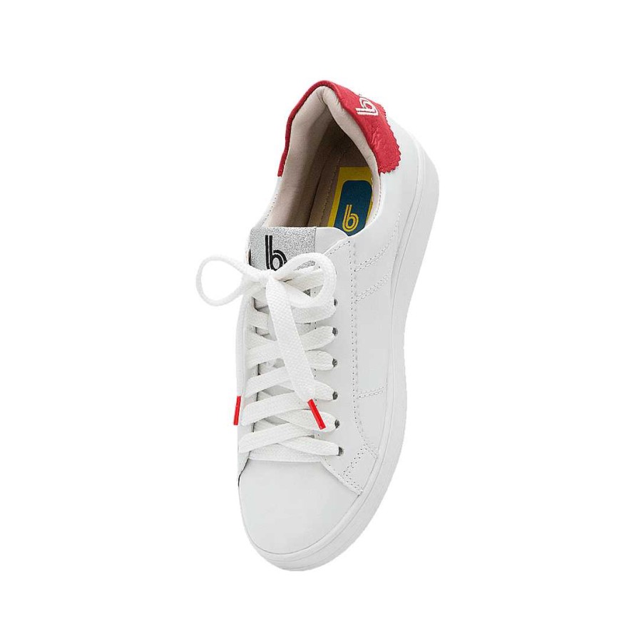 Shoes Bon-Bonite | Classic Pure White Leather Tennis Shoes