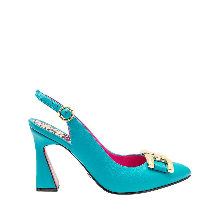 Shoes Bon-Bonite | Turquoise Leather Heel