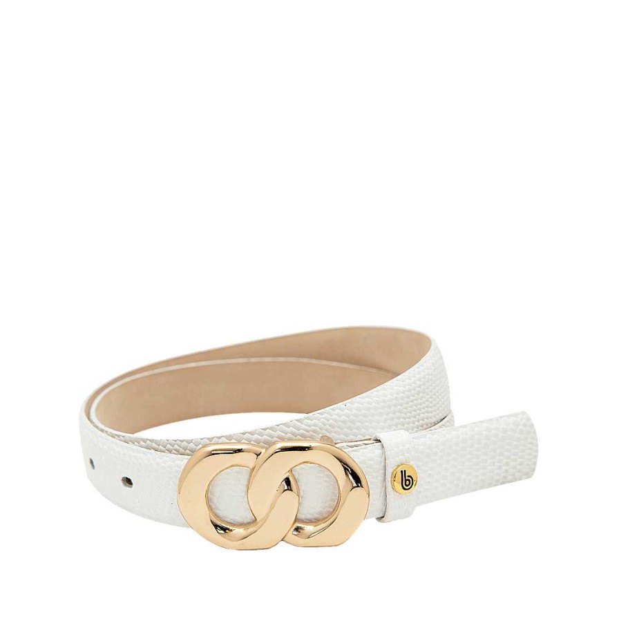 Belts Bon-Bonite | Pure White Leather Belt