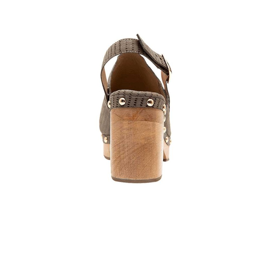 Shoes Bon-Bonite | Taupe Leather Clog