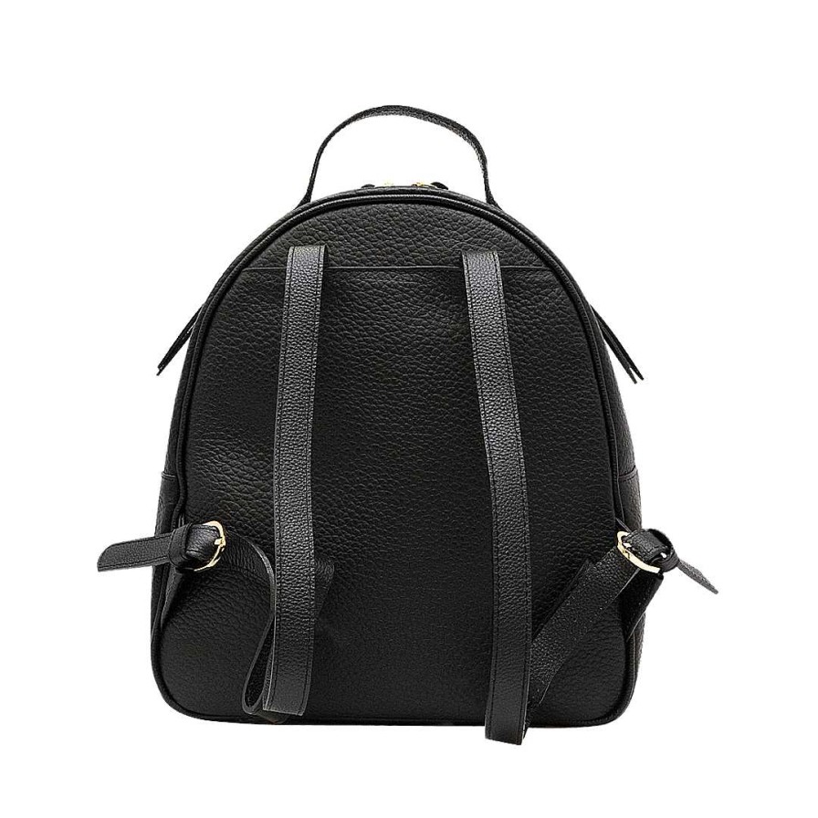 Handbags Bon-Bonite | Black Onyx Leather Backpack