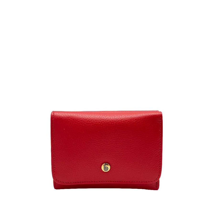 Accessories Bon-Bonite | Intense Red Leather Wallet