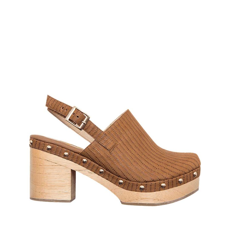 Shoes Bon-Bonite | Zueco En Leather Color Cinnamon