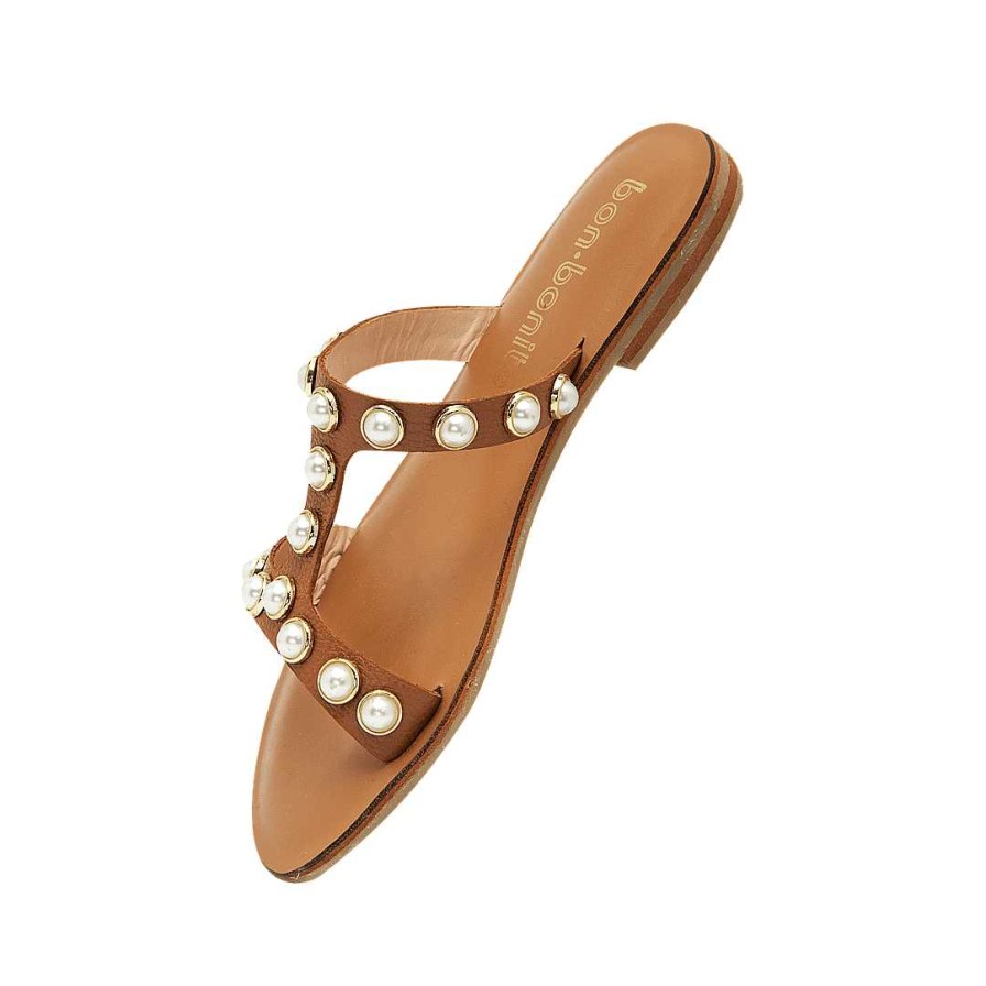 Shoes Bon-Bonite | Armadillo Honey Leather Mule Sandal