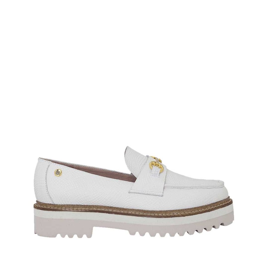 Shoes Bon-Bonite | Cream White Leather Loafers