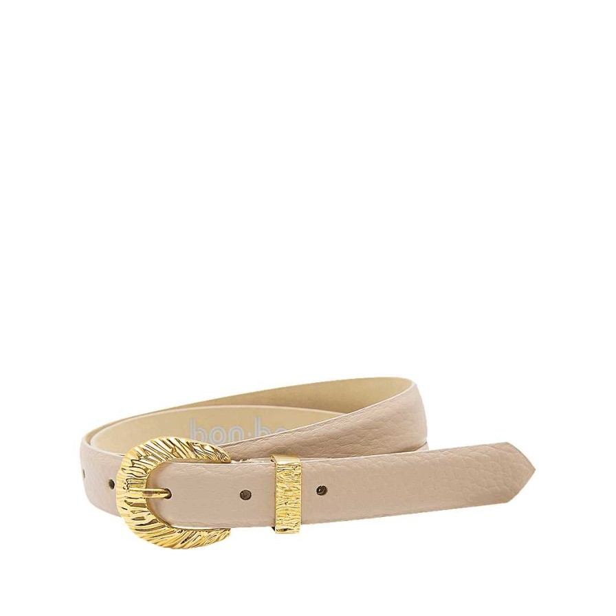 Belts Bon-Bonite | Nude Pink Leather Belt