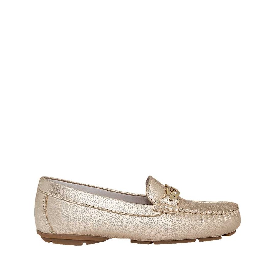 Shoes Bon-Bonite | Moccasin With Gold Buckle In Leather