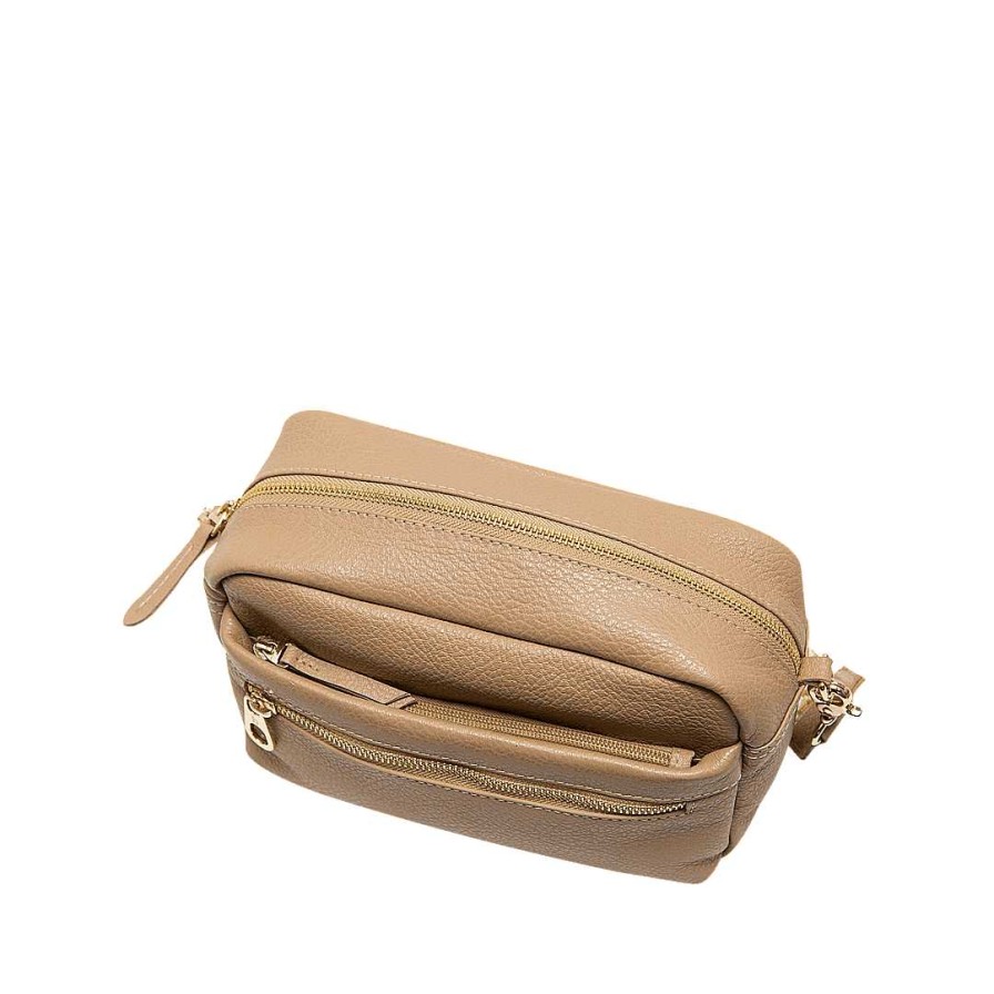 Handbags Bon-Bonite | Hands Free Cappuccino Color Leather