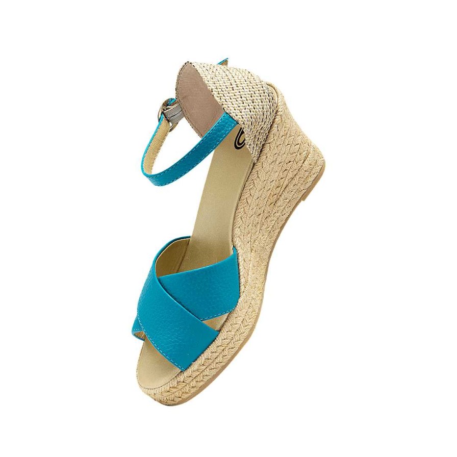 Shoes Bon-Bonite | Turquoise Leather Espadrilles