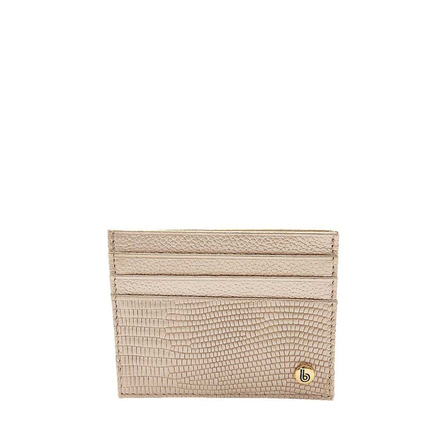 Accessories Bon-Bonite | Gold Leather Card Holder