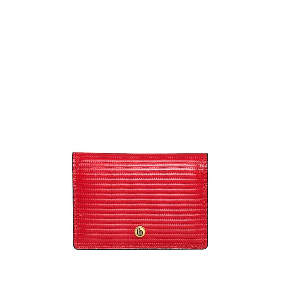 Accessories Bon-Bonite | Pepper Red Document Holder In Embossed Leather