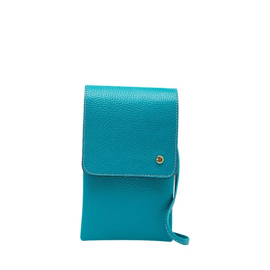 Handbags Bon-Bonite | Hands Free In Turquoise Leather