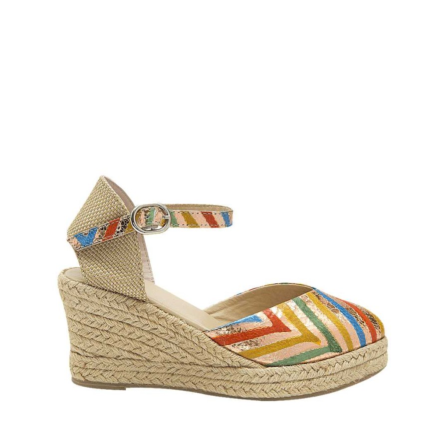 Shoes Bon-Bonite | Espadrilles In Multicolored Leather (The Leather Design May Vary Depending On The Cut)