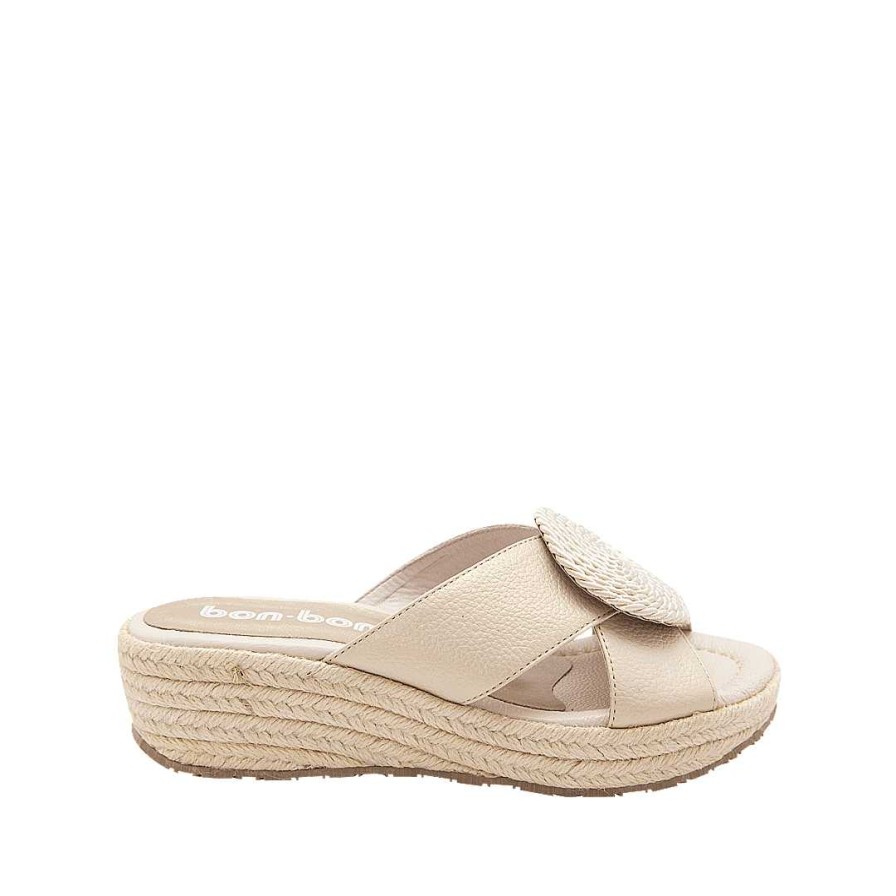 Shoes Bon-Bonite | Talc Leather Espadrilles