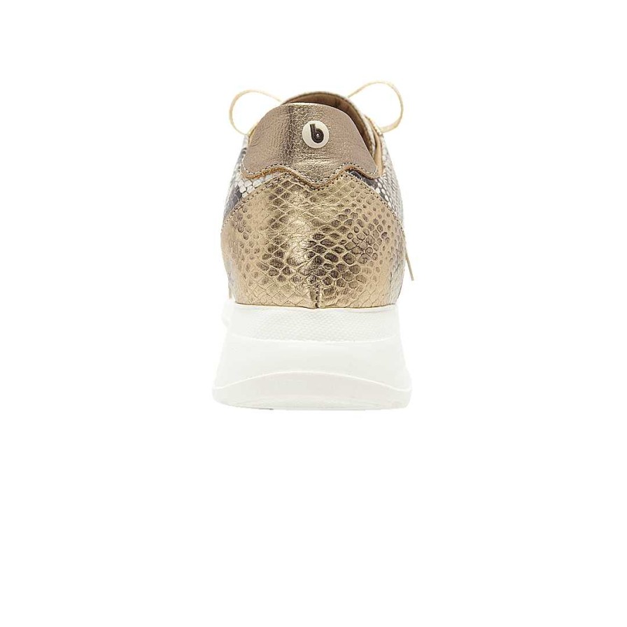 Shoes Bon-Bonite | Animal Print Leather Sneakers Gold Color