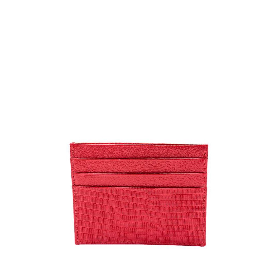 Accessories Bon-Bonite | Achiote Red Leather Card Holder