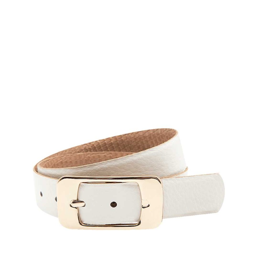 Belts Bon-Bonite | Double Sided Belt In Caramel Leather By Pure White