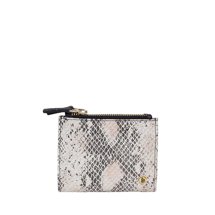 Accessories Bon-Bonite | Engraved Leather Wallet With Imitation Python Print