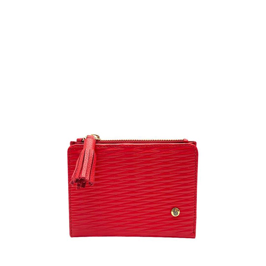 Accessories Bon-Bonite | Intense Red Leather Wallet