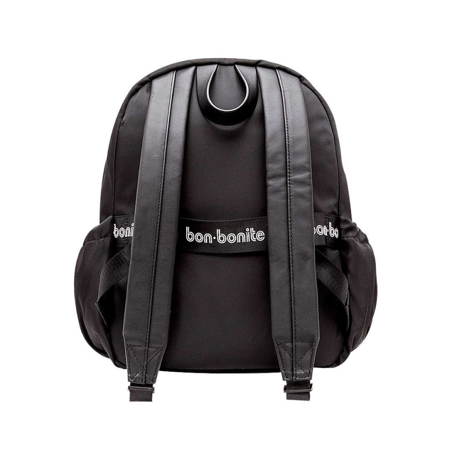 Handbags Bon-Bonite | Black Onyx Textile Backpack