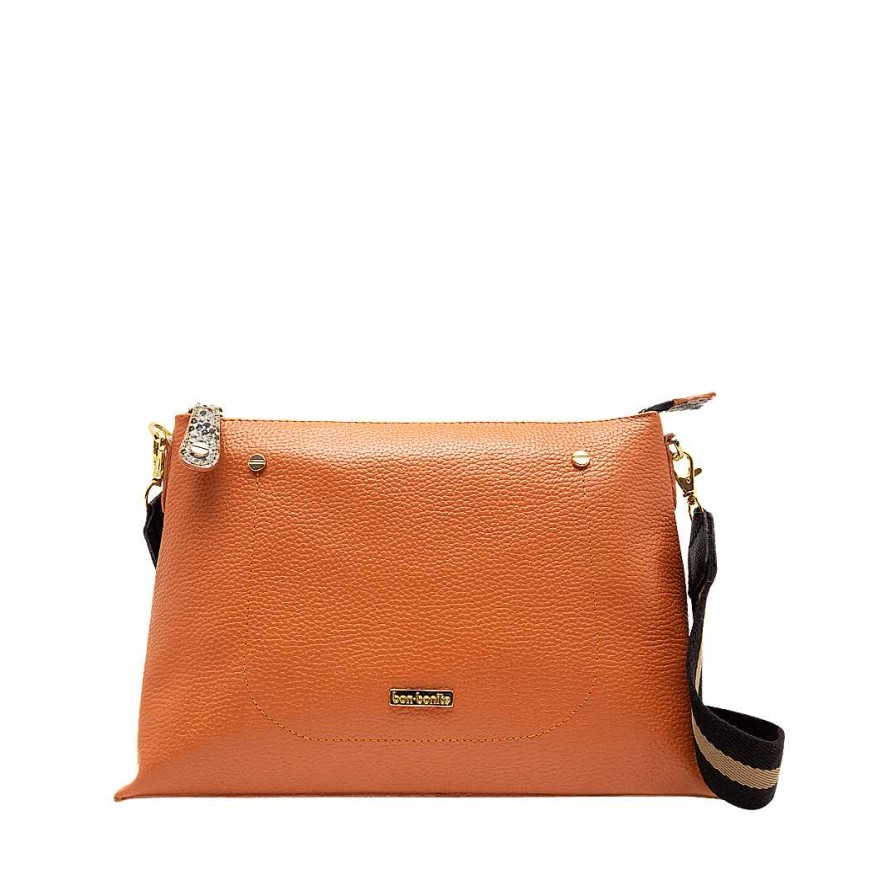 Handbags Bon-Bonite | Hands Free In Sandal Color Leather