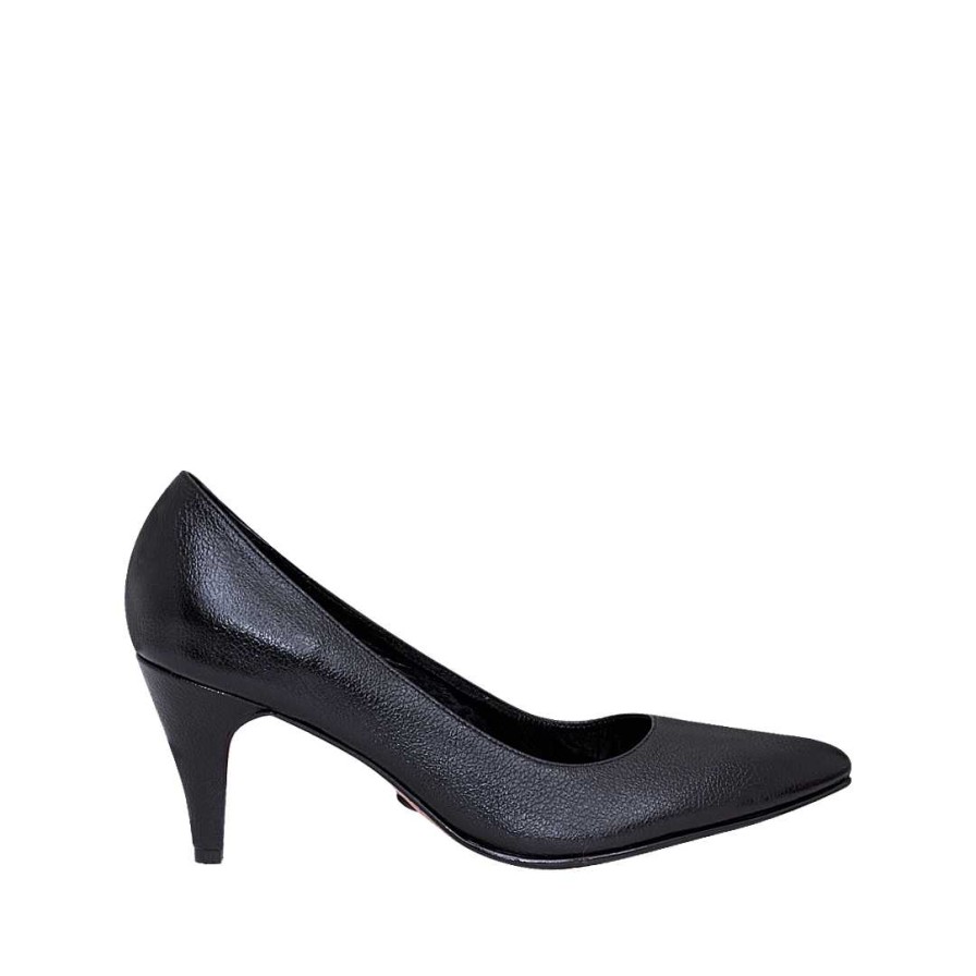 Shoes Bon-Bonite | Black Onyx Leather Stilettos