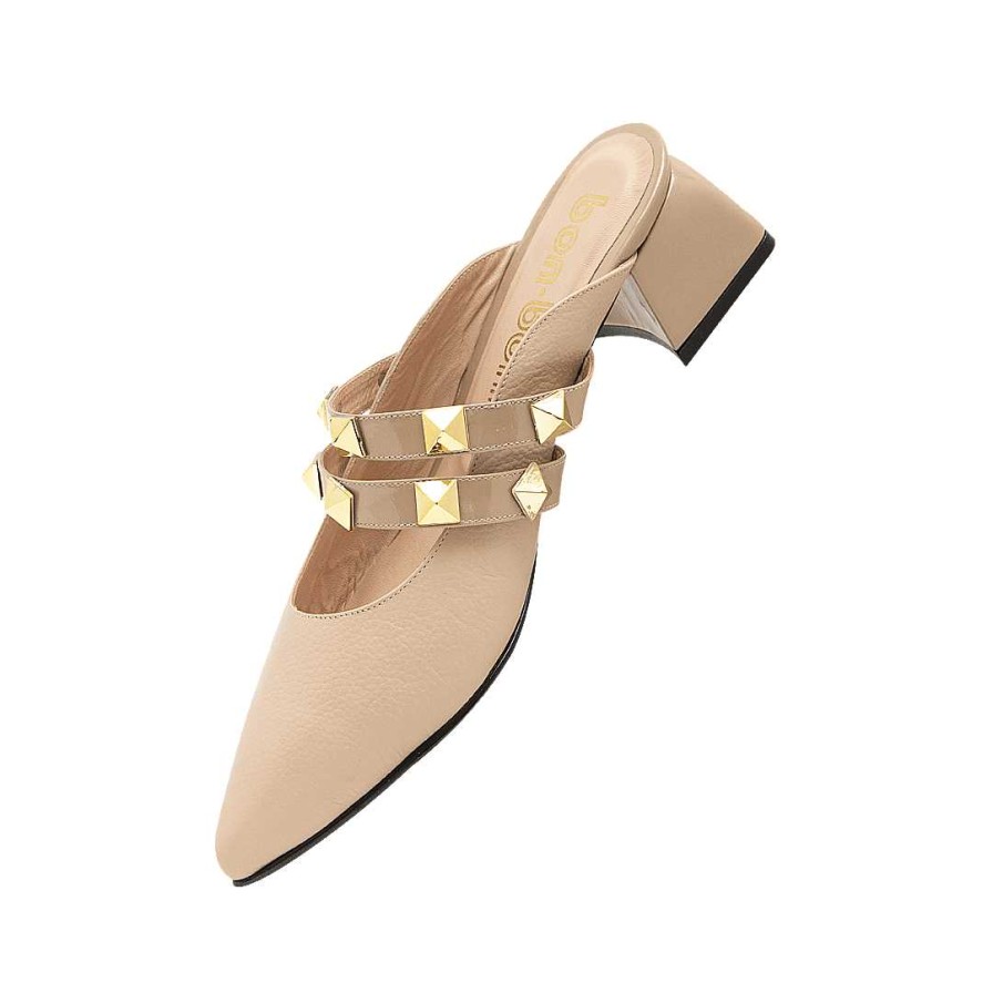 Shoes Bon-Bonite | Nude Pink Leather Heel